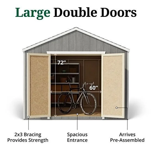 Little Cottage Co. Pre-Cut 12×12 Value Gable Shed Kit