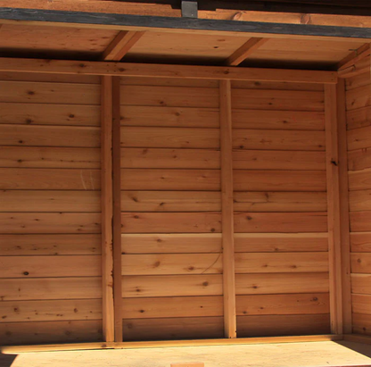 Outdoor Living Today SpaceSaver 8×4 Cedar Storage Shed with Double Doors