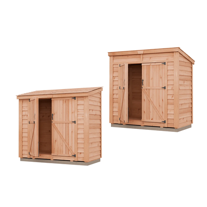 Outdoor Living Today SpaceSaver 8×4 Cedar Storage Shed with Double Doors