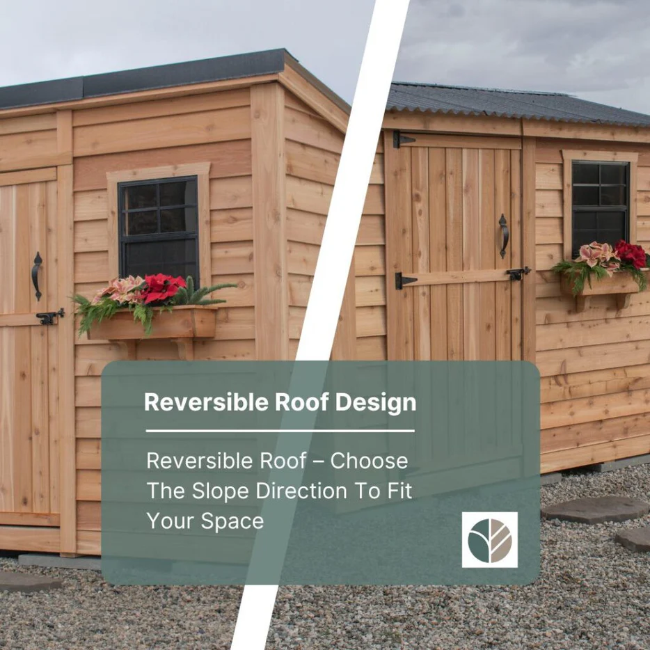 Outdoor Living Today SpaceSaver 8×4 Cedar Storage Shed with Double Doors