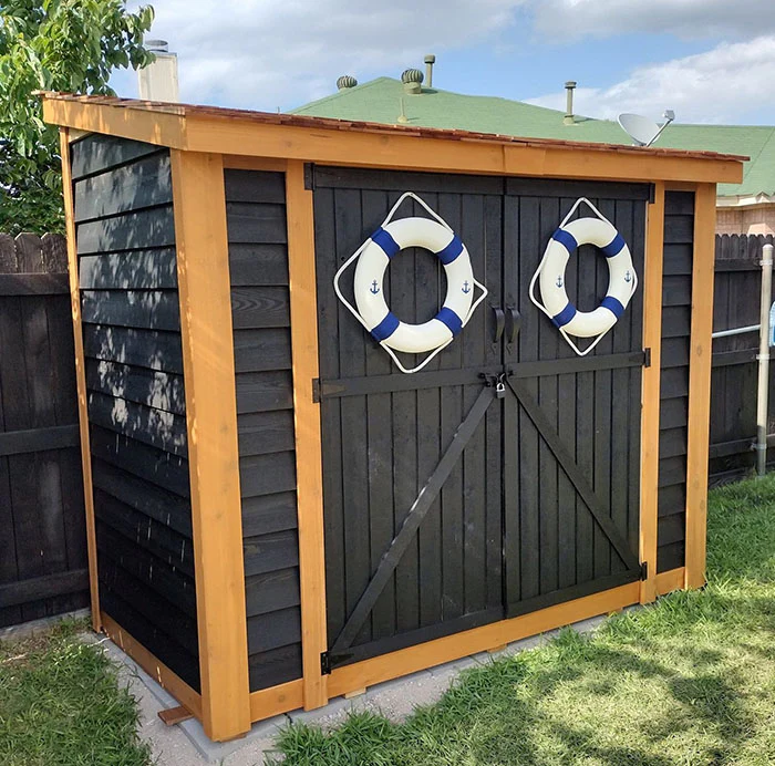 Outdoor Living Today SpaceSaver 8×4 Cedar Storage Shed with Double Doors