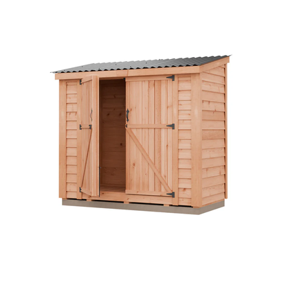 Outdoor Living Today SpaceSaver 8×4 Cedar Storage Shed with Double Doors