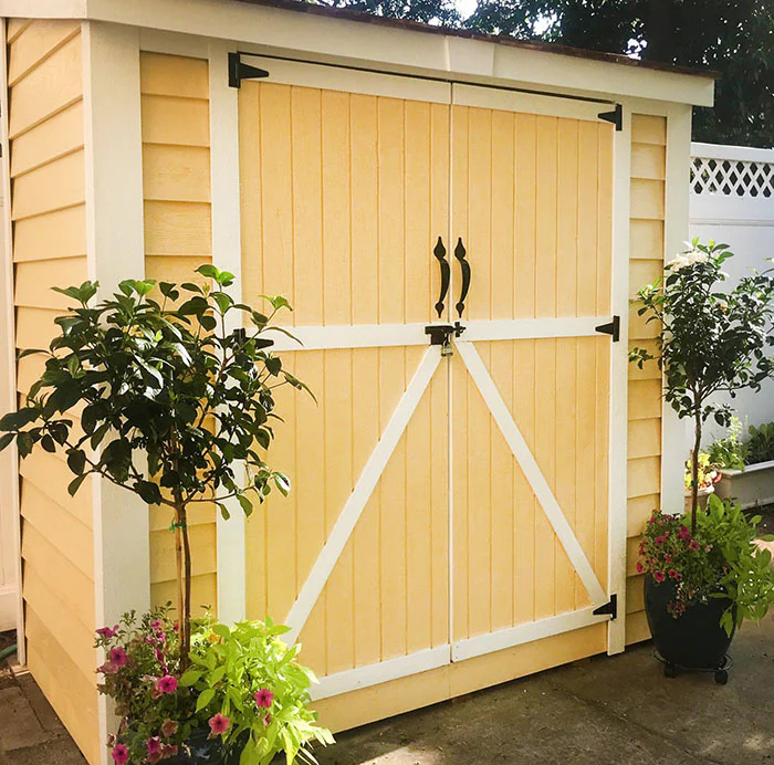 Outdoor Living Today SpaceSaver 8×4 Cedar Storage Shed with Double Doors