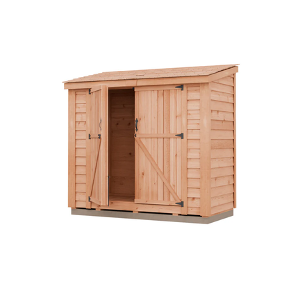 Outdoor Living Today SpaceSaver 8×4 Cedar Storage Shed with Double Doors