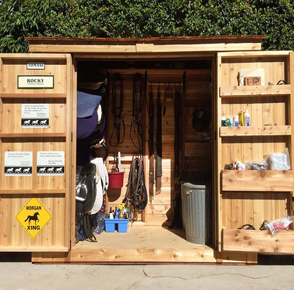 Outdoor Living Today SpaceSaver 8×4 Cedar Storage Shed with Double Doors