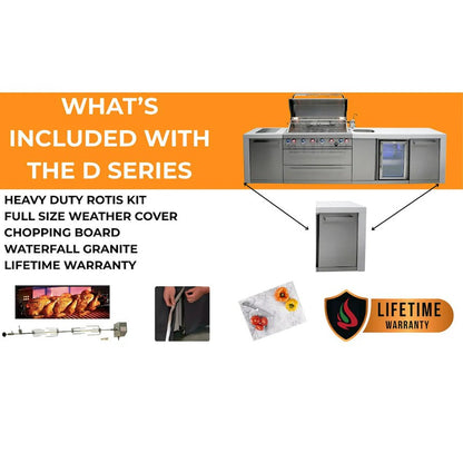 Mont Alpi Deluxe Series 7 Ft Outdoor Kitchen Island