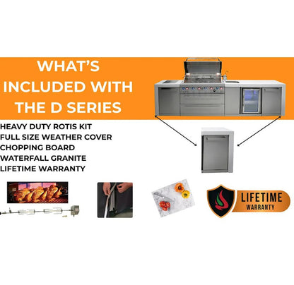 Mont Alpi Deluxe Series 7 Ft Outdoor Kitchen Island